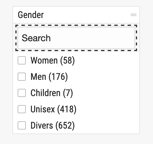 same gender picker as the post before but in English, with "Women", "Men", "Children", "Unisex" and "Divers" same gender picker as the post before but in English, with "Women", "Men", "Children", "Unisex" and "Divers"